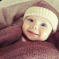 Stansborough Baby Beanie in Dusty Pink