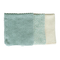 Bianca Lorenne Knitted Cotton Washcloths Set of 3 Duck Egg Blue Colours