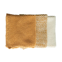 Bianca Lorenne Knitted Cotton Washcloths Set of 3 Ochre Yellow Colours