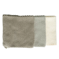Bianca Lorenne Knitted Cotton Washcloths Set of 3 Taupe Colours