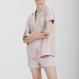 Laing Antique Blush Pink Billie Cotton Short Pyjama Set