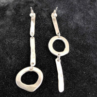 Abstract Circle + Line No.3 Asymmetric Stud Earrings | HerbertandWilks