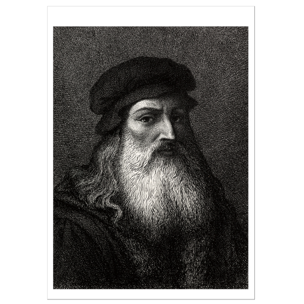 Portrait of Leonardo da Vinci Postcard | Pomegranate