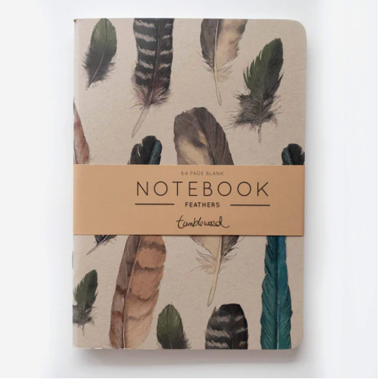 Painted Feathers Notebook - unlined | Tumbleweed