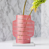 Octaevo Pink Aurea Paper Vase with Flowers in Vase
