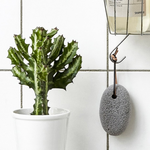Meraki Pumice Stone with Leather String Hanging in Shower