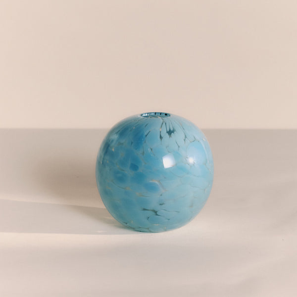 Spherical Bud Vase - Recycled Blue Denim Frit | Monmouth
