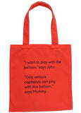 We Go To The Gallery I Want to Play With The Balloon Tote Bag Back