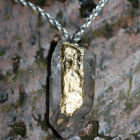 Rock On Necklace with Fine Gold Leaf | Zora Bell Boyd