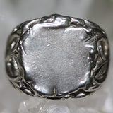 Zora Bell Boyd Jungle Vine Signet Ring - Recycled Silver crop