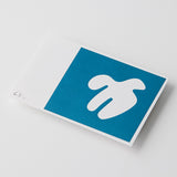 Gidon Bing Postcard with Blue Background and White Bird like Form