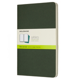 Moleskine Cahier Unlined Journal Set of Three Mrytle Green Front Cover