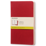 Moleskine Cahier Unlined Journal Set of Three Red Front Cover