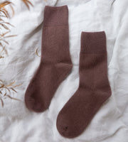 General Sleep Cashmere Bed Socks in Dusk