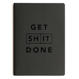 MiGOALS Get Shit Done A6 Classic Notebook in Black front cover