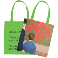 We Go To The Gallery John Sees The Painting Tote Bag Front and Back