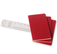 Moleskine Cahier Unlined Journal Set of Three Red Stack