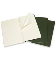 Moleskine Cahier Unlined Journal Set of Three Mrytle Green Inside Detachable Sheet