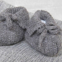 Stansborough Baby Knitted Booties in Grey
