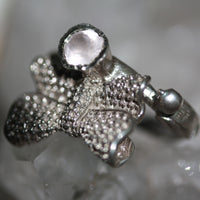  Zora Bell Boyd Chirpy Bow Ring - Rose Quartz and Recycled Silver crop